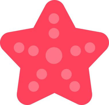 denizyıldızı düz ikon vektör çizimi 