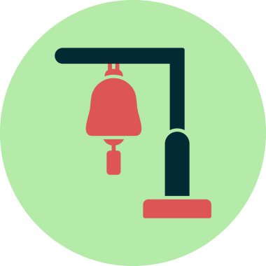 Bell web simgesi, düz biçim, vektör illüstrasyonu