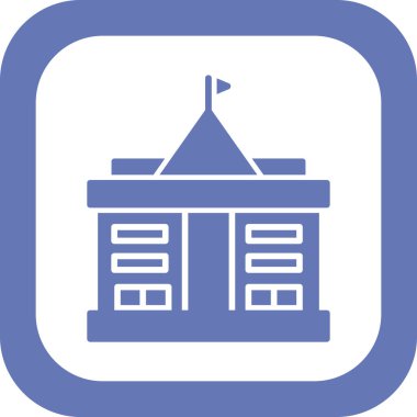 Hükümet binası simgesi, vektör illüstrasyonu