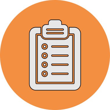 Web arayüzleri için geliştirilmiş bir kontrol listesi simgesinin temsili.