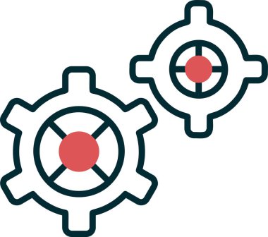 Düz dişli simge vektör çizim