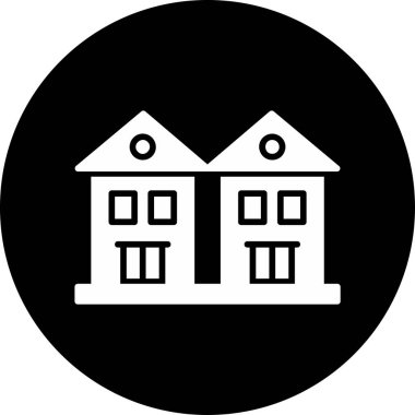  Dubleks. Web simgesi basit illüstrasyon