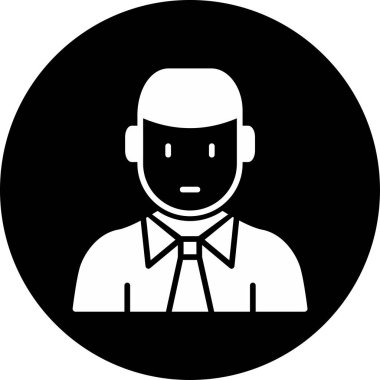 Erkek avatar. Web simgesi basit illüstrasyon