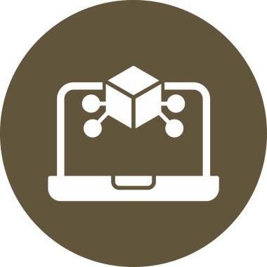 Simülasyon. Web simgesi basit illüstrasyon 