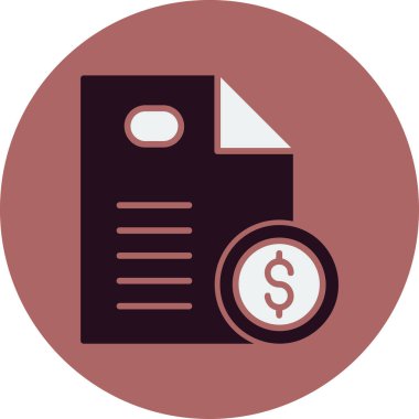 Bill simgesi, vektör illüstrasyonu basit tasarım