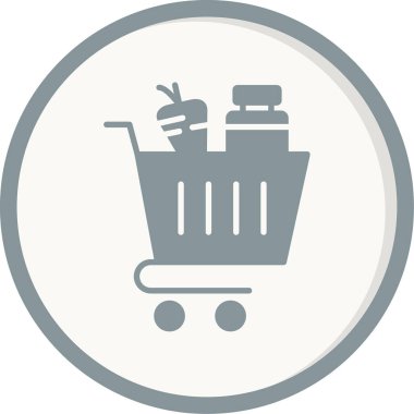 alışveriş sepeti web simgesi, illüstrasyon vektör 