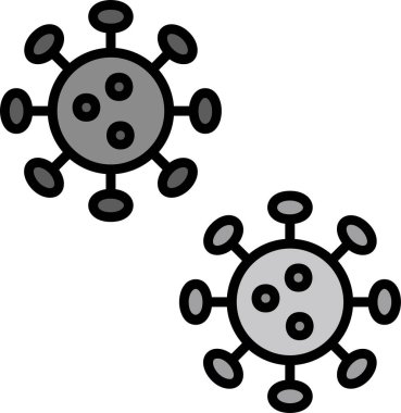 virüs web simgesi, vektör çizim