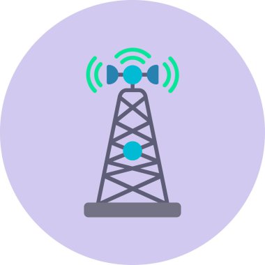 Baz istasyonu. Web simgesi basit illüstrasyon 