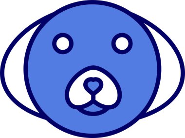 Bichon Frise web simgesi vektör çizimi