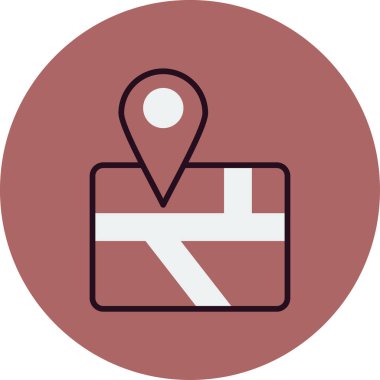 harita pin ikonu vektör illüstrasyonu 