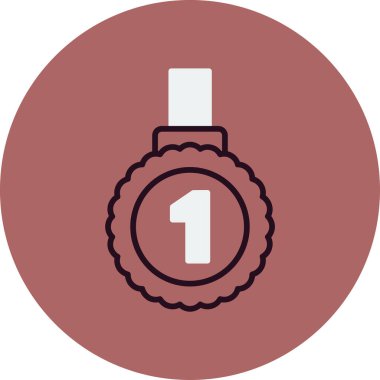 İlk yer madalya vektör çizim 