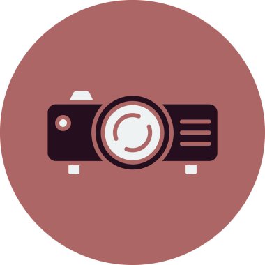 Projektör. Web simgesi basit illüstrasyon