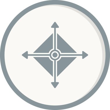 Eksen simgesi, vektör illüstrasyonu basit tasarım