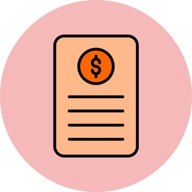 Bill simgesi, vektör illüstrasyonu basit tasarım