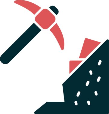 Madencilik ağ ikonu vektör çizimi