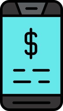 vektör basit mobil ödeme simgesi