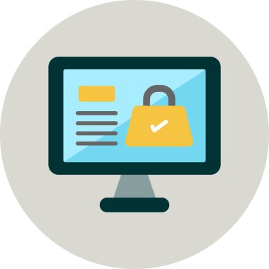 Çevrimiçi Dükkan simgesi vektör çizimi