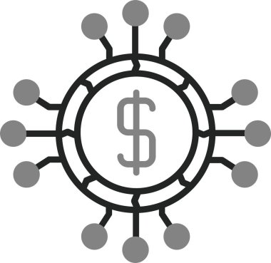 Dijital finans sembolü. Etkili iş para yönetimi için illüstrasyon.