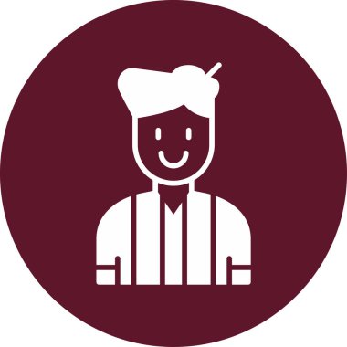 Sanatçı. Web simgesi basit illüstrasyon