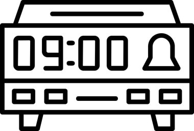 Dijital saat simgesi Vektör illüstrasyonu