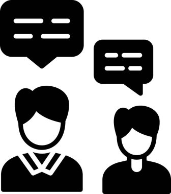 Konuşun. Web simgesi basit illüstrasyon