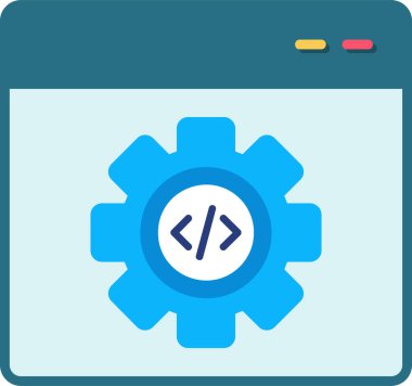 Web ayarı simgesi, vektör illüstrasyonu 