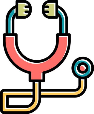 tıbbi steteskop vektör illüstrasyonu 