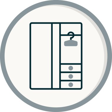 Soyunma odası web simgesi vektör illüstrasyonu