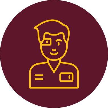 erkek avatar simge vektör çizim 