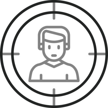 hedef simge, vektör illüstrasyonu basit tasarım