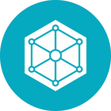 Altıgen simgesi, vektör illüstrasyonu