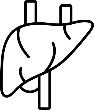ssimple liver simgesi vektör çizimi