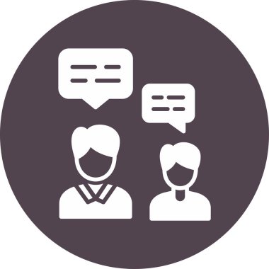 Konuşun. Web simgesi basit illüstrasyon