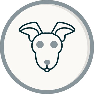 Greyhound köpek kafası, vektör illüstrasyonu