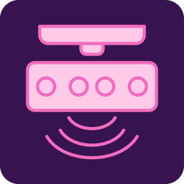 motion sensor web  icon, vector illustration