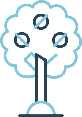 Ceviz ağacı ekolojisi ana hatlı ortamda simge