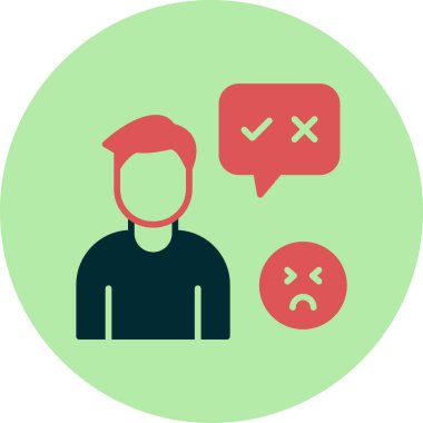 Doğru ya da yanlış ikon. Basit tasarım