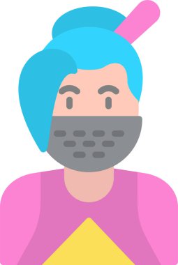 Maskeli haydut. Soyguncu, haydut sembolü, vektör çizimi