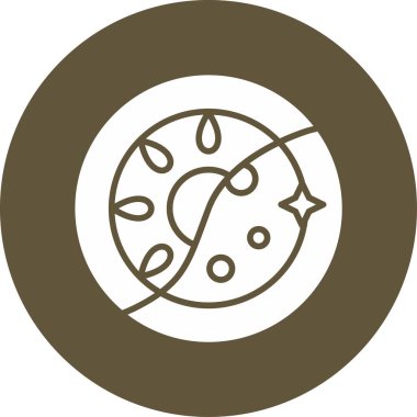 Gündüz ve Gece simgesi, vektör illüstrasyonu 