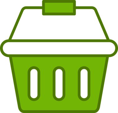 Alışveriş sepeti ikonu vektör illüstrasyonu