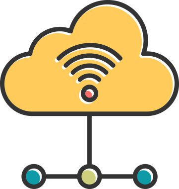 bulut veri depolama simgesi illüstrasyonu 