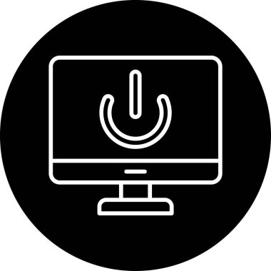 Bir güç düğmesi simgesinin vektör çizimi