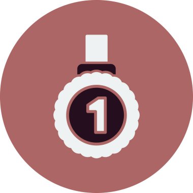 İlk yer madalya vektör çizim 