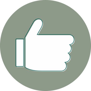 Başparmak yukarı vektör simgesi gibi