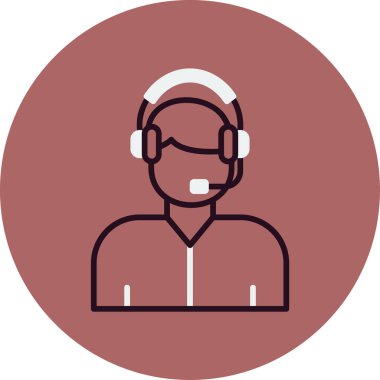 Çağrı merkezi. Basit simge vektörü