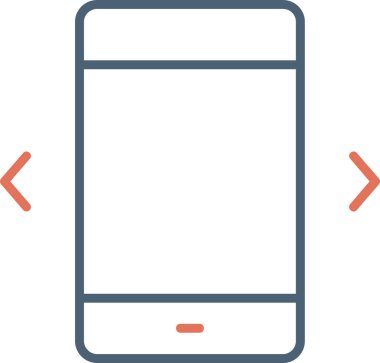 Cep telefonu. Web simgesi basit illüstrasyon 