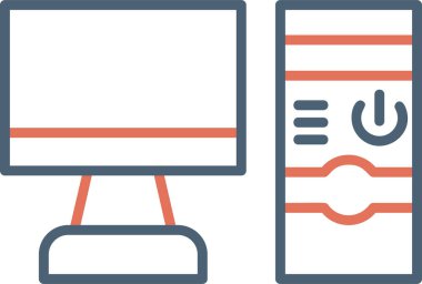 bilgisayar simgesi, vektör illüstrasyonu basit tasarım