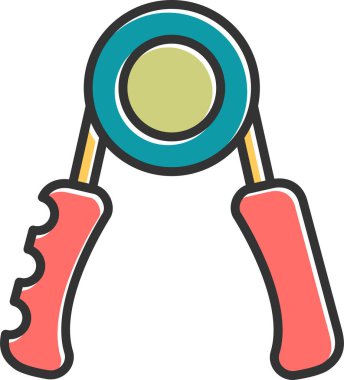 El ve bilek dayanıklılık eğitimi için el kavrayıcı simgesi, spor ekipmanları.