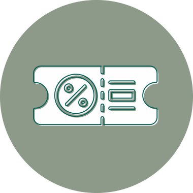 İndirim Coupon etiketi vektör illüstrasyonu