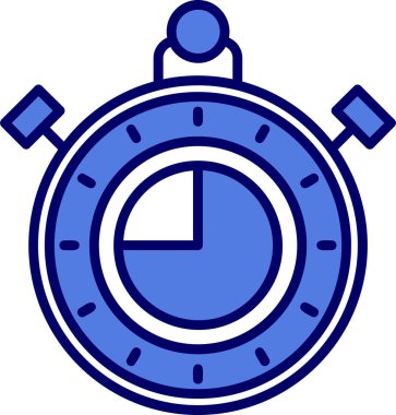 Kronometre simgesi, vektör illüstrasyonu basit tasarım